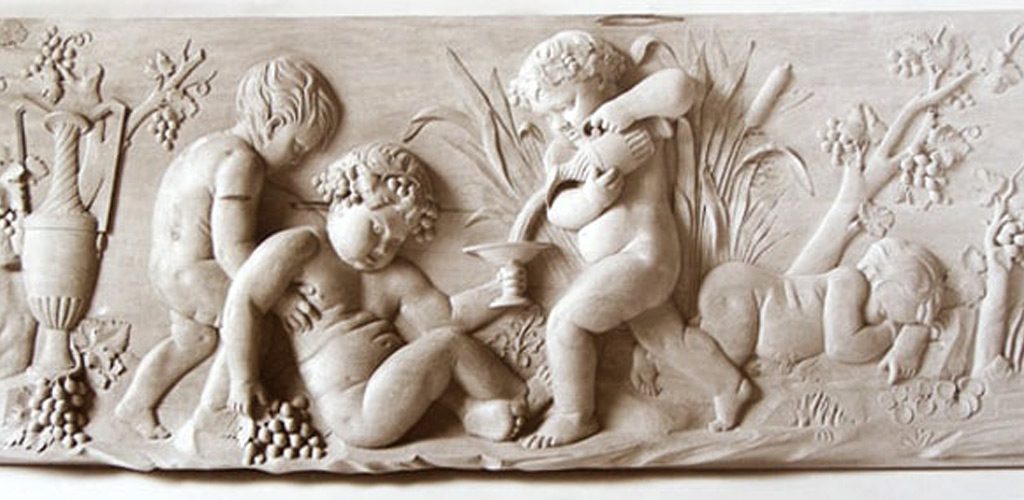 sculpture bas-relief les cherubins grand format