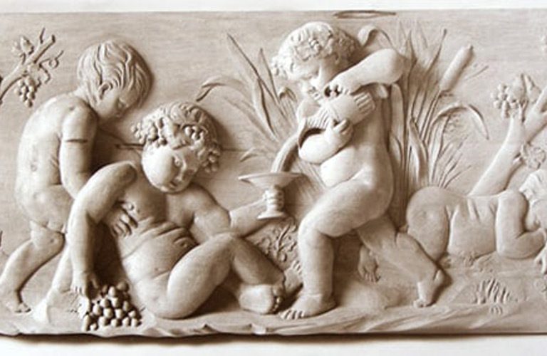 sculpture bas-relief les cherubins grand format