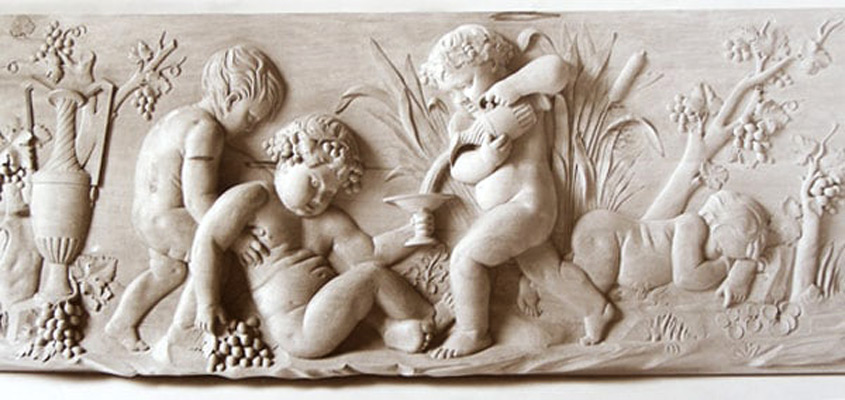 sculpture bas-relief les cherubins