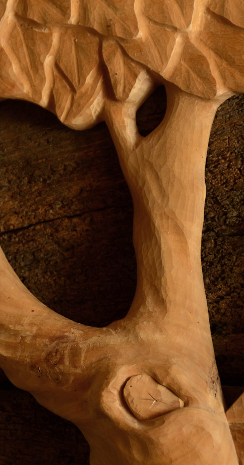 Sculpture tronc d'arbre