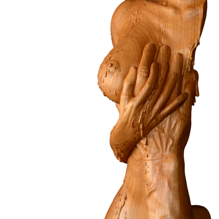 Sculpture d'un corps de femme, sensualité