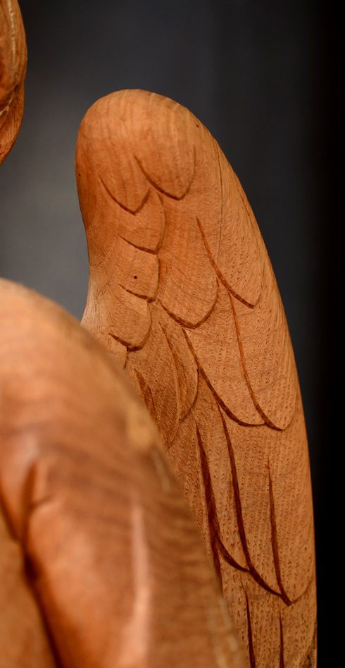Sculpture ailes d'un ange en bois