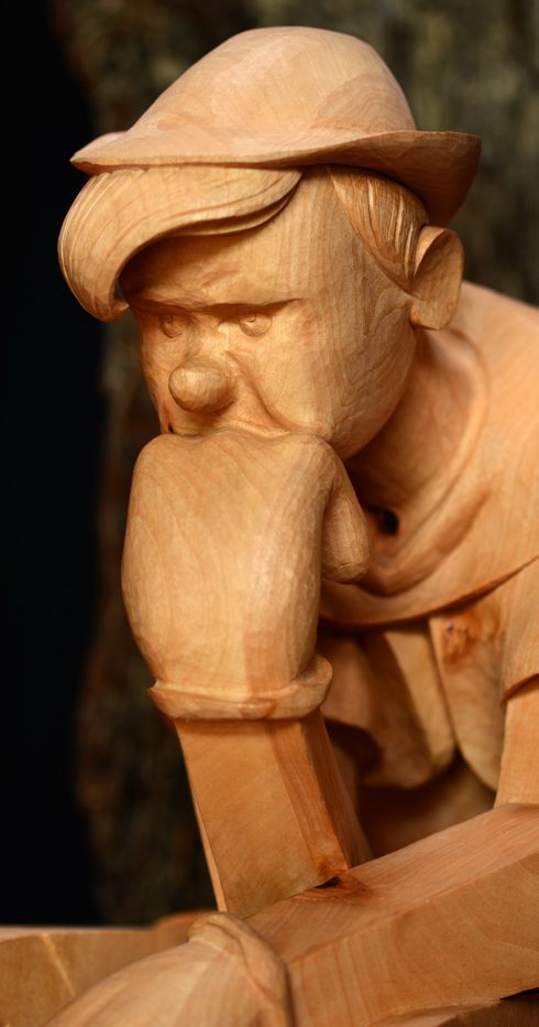 Sculpture du pantin Pinocchio